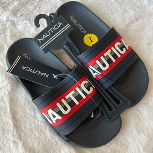 Nautical Boys’ Logo Slide Sandals